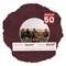Dark Red Suede Mat Board for 14x14 Frames - Circle Opening for 10x10 Photos